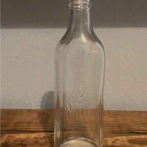 Clear Glass Bottle hand blown vintage